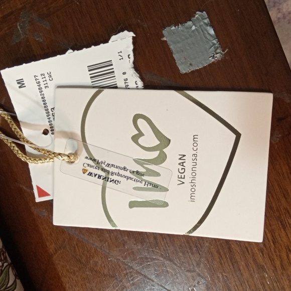 IMOSHION vegan leather wallet with roses & dollar signs NWT - Picture 2 of 4